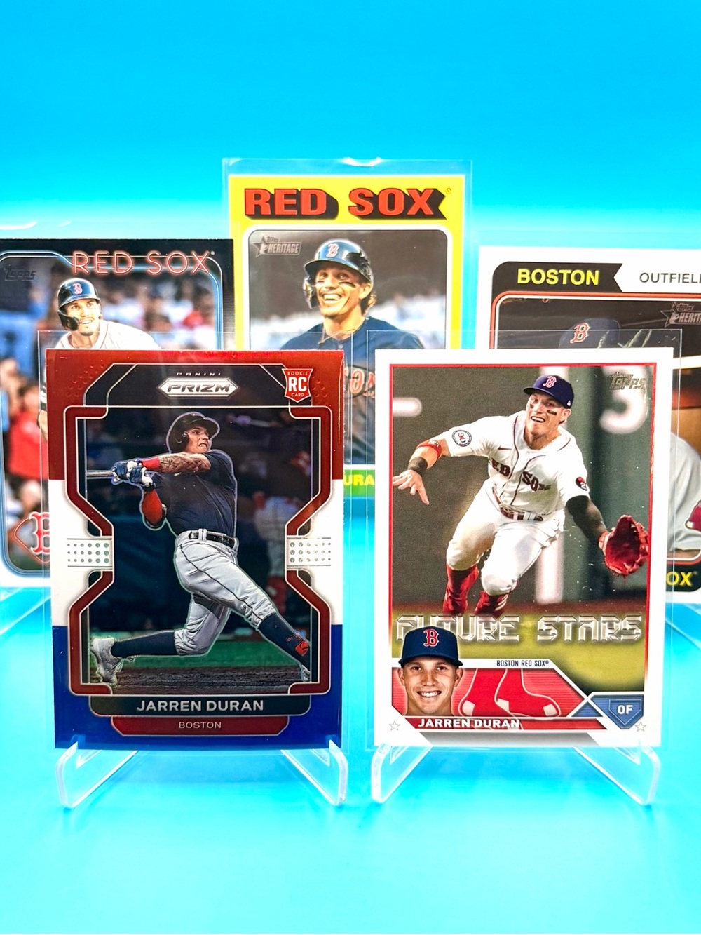 🔥Jarren Duran Lot! Red White & Blue Prizm + Future Stars + Heritage Inserts! 🤩